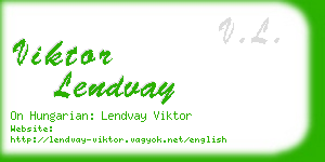 viktor lendvay business card